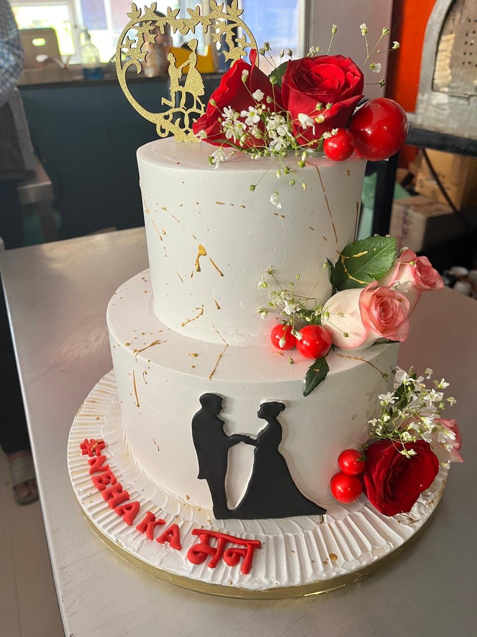Red Velvet Anniversary Cake